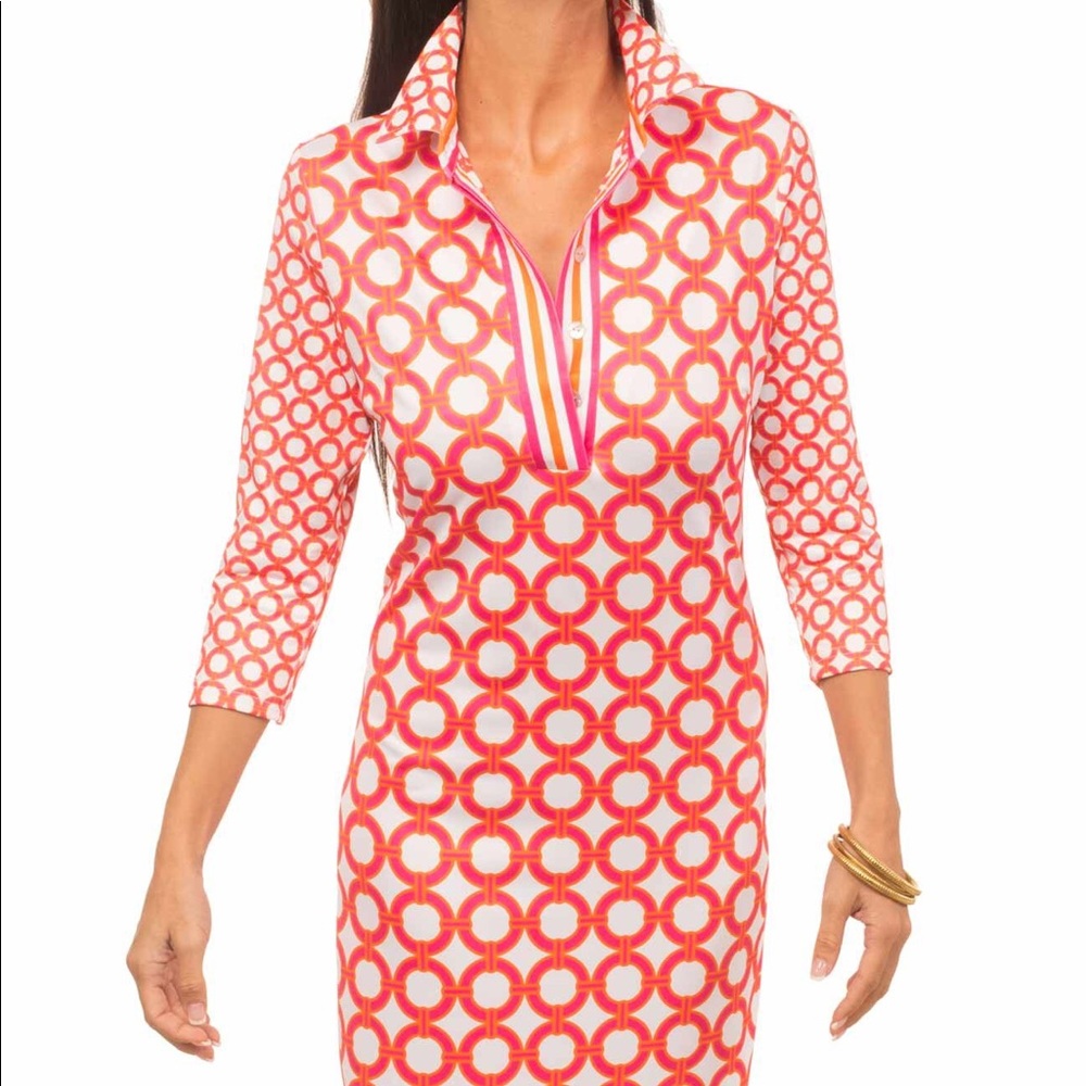 Gretchen Scott lifesaver Collared Shirt Dress